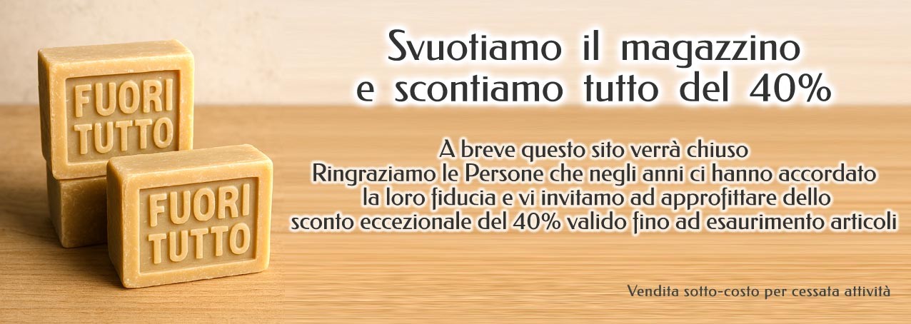 Sconto del 40% su tutti i prodotti per cessata attività